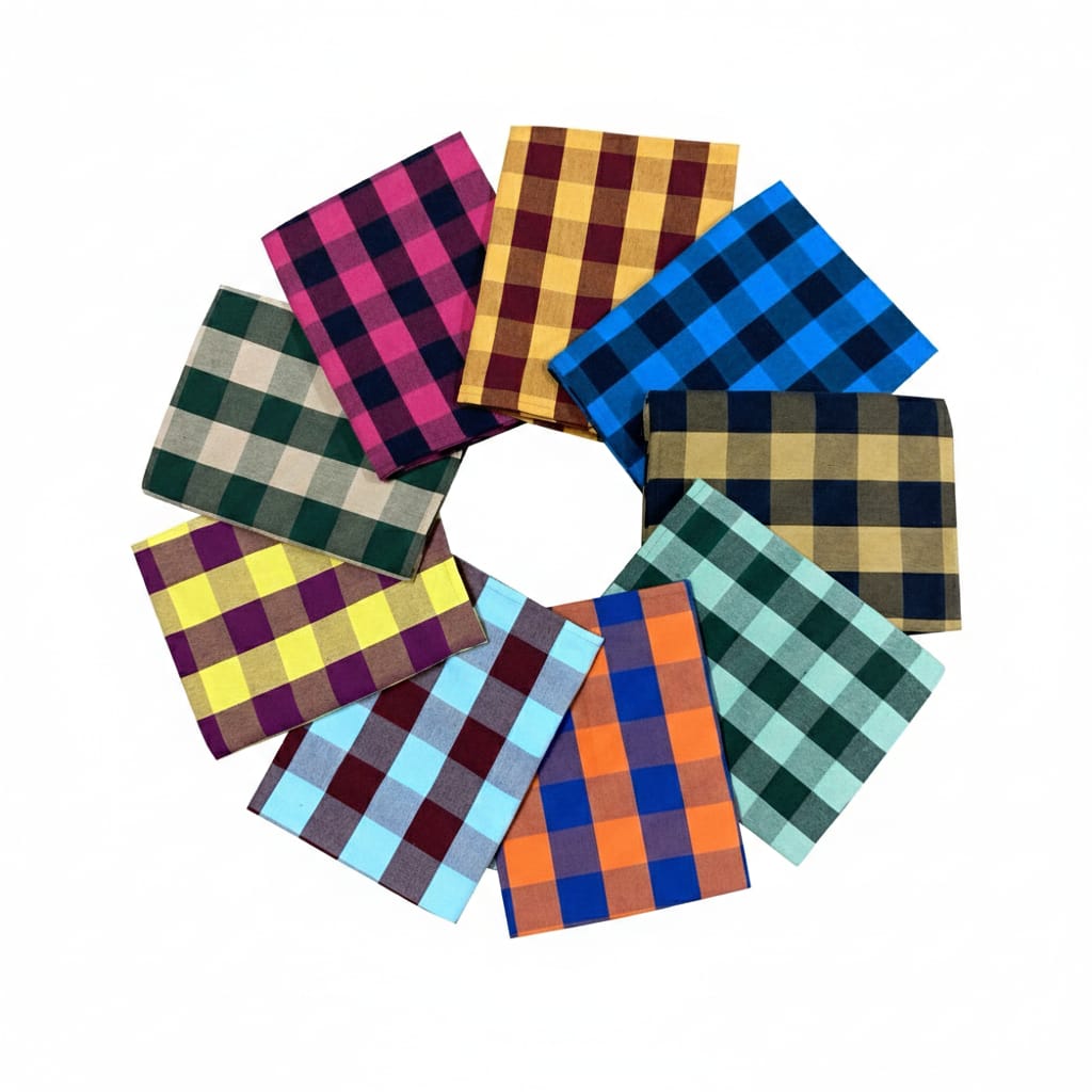 Checked chennimalai bedsheets