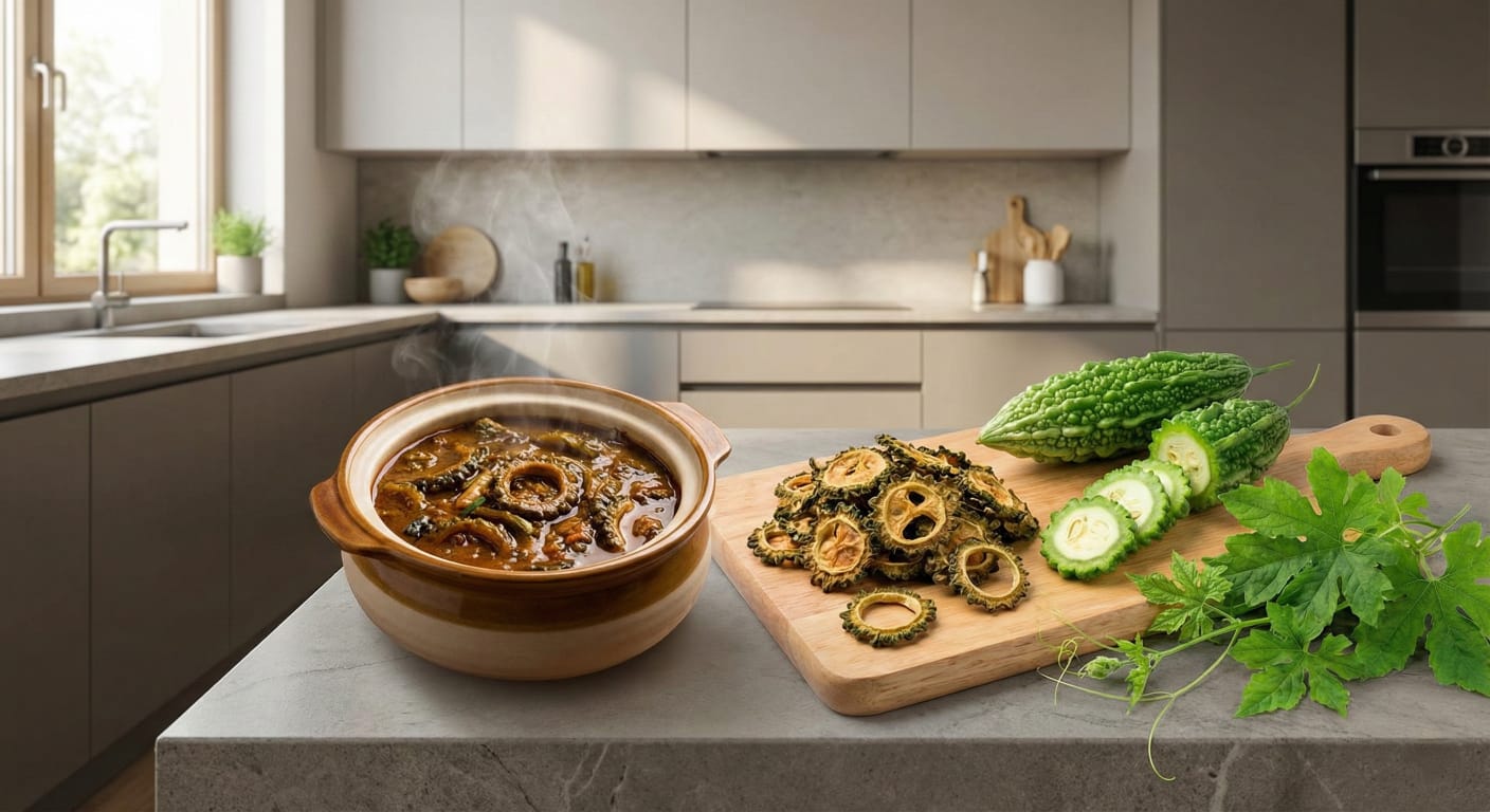 Bitter Gourd Dired (Pavakai vathal)